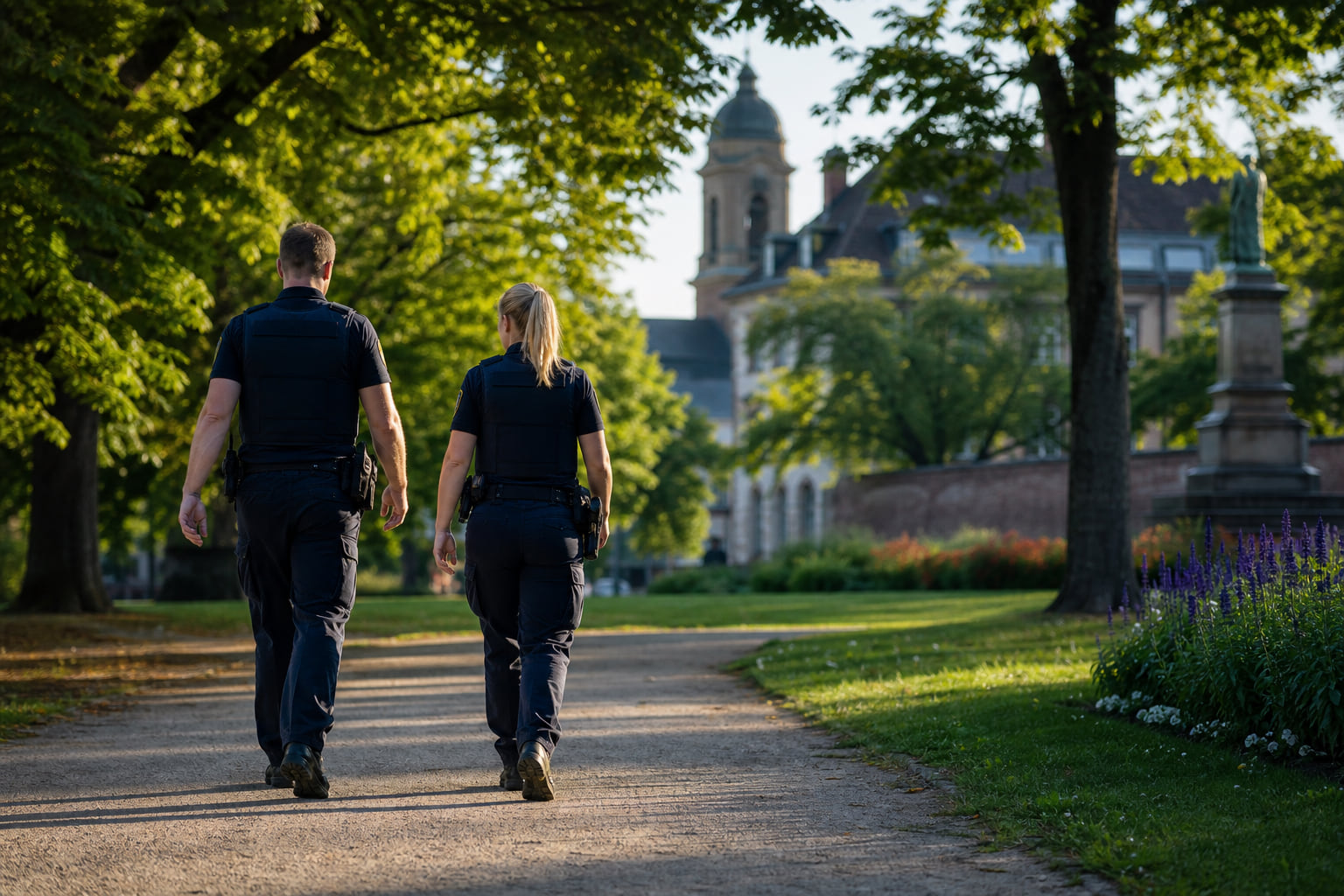 Fußstreife im Ostpark Landau: Polizei zeigt Präsenz und findet Marihuana