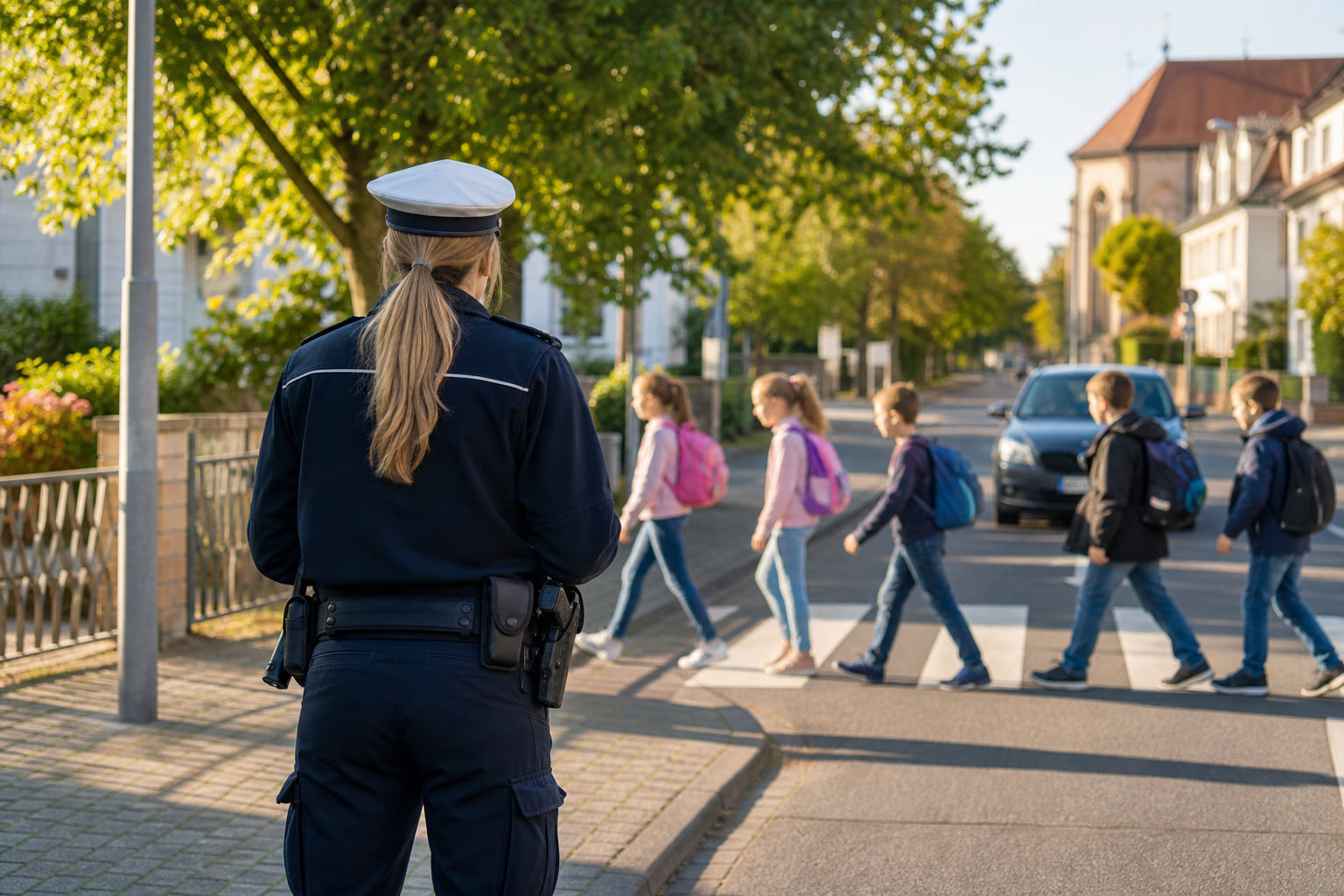 Schulstart in Rülzheim: Polizei überwacht Schulwege im Dienstgebiet Germersheim
